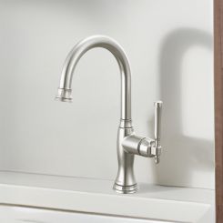 Click here to see Brizo 61058LF-SS Brizo Tulham Single-Handle Bar Faucet, Swivel Spout, Lever Handle, 1.8 GPM, Brilliance Stainless - 61058LF-SS