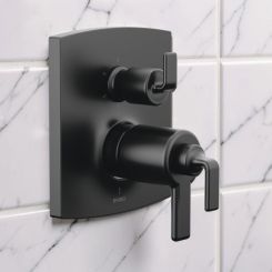 Click here to see  T75606-BLLHP Brizo Kintsu and Allaria TempAssure Thermostatic Valve Trim with Six Function Diverter, Matte Black - T75606-BLLHP