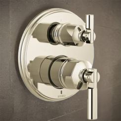 Click here to see  T75P576-PNLHP Brizo Invari Pressure Balance Valve Trim with 3-Function Diverter Trim, Less Handle, Brilliance Polished Nickel - T75P576-PNLHP