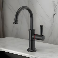 Click here to see Brizo 61325LF-H-BL Brizo Artesso Single-Handle Instant Hot Faucet, Less Tank and Filter, Lever Handle, 1.0 GPM, Matte Black - 61325LF-H-BL