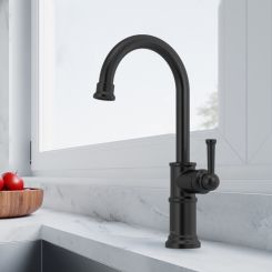 Click here to see  61025LF-BL Brizo Artesso Single-Handle Bar Faucet, Lever Handle, ADA, 1.8 GPM, Matte Black - 61025LF-BL