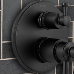 Click here to see Brizo RP100729BL Brizo Atavis Escutcheon for a 6-Function Thermostatic Diverter Valve Trim, Matte Black - RP100729BL