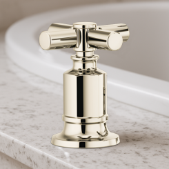 Click here to see  HX676-PN Brizo Invari Cross Handle Kit for Deck-Mounted Roman Tub Filler, Brilliance Polished Nickel - HX676-PN