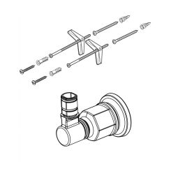 Click here to see DELTA FAUCETS COMPANY RP101165SL Brizo Invari Slide Bar Mounting Base, Brilliance Luxe Steel - RP101165SL