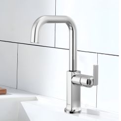 Click here to see Brizo 61007LF-PCLHP-L Brizo Kintsu Single Handle Bar Faucet with Square Spout, Less Handle, 1.8 GPM, Lumicoat Polished Chrome - 61007LF-PCLHP-L