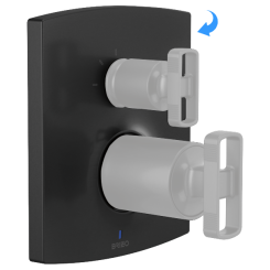 Click here to see Brizo RP101608BL Brizo Kintsu 3 Function Escutcheon Assembly and Valve Seal, Matte Black - RP101608BL