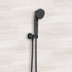 Click here to see  88806-BL Brizo Kintsu Multi-Function Wall-Mount Handshower with Push-Button, Stretchable Hose, WaterSense, 1.75 GPM, Matte Black - 88806-BL