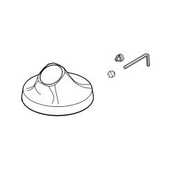 Click here to see Brizo RP100441GL Brizo Levoir Hand Shower Base, Set Screw, and Button for Roman Tub Faucet, Brilliance Luxe Gold - RP100441GL