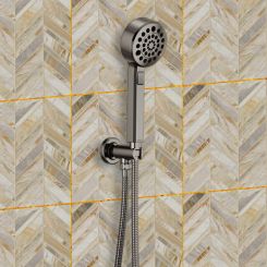 Click here to see Brizo 88898-BNX Brizo Levoir Multi-Function Hand Shower, Wall-Mount, Round, H2Okinetic, 1.75 GPM, Brilliance Black Onyx - 88898-BNX