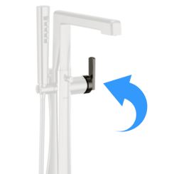Click here to see Brizo RP100449BNX Brizo Levoir Floor Mount Tub Filler Handle Assembly, Brilliance Black Onyx - RP100449BNX