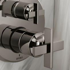 Click here to see Brizo HX75P98-BNX Brizo Levoir Pressure Balance Valve with Integrated Diverter Trim Cross Handle Kit, Brilliance Black Onyx - HX75P98-BNX