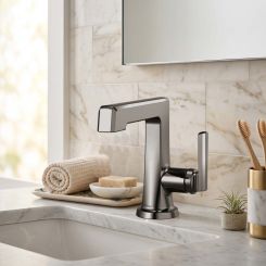 Click here to see  65098LF-BNX Brizo Levoir Single-Handle Deck Mount Lavatory Faucet, 1.5 GPM, Brilliance Black Onyx - 65098LF-BNX