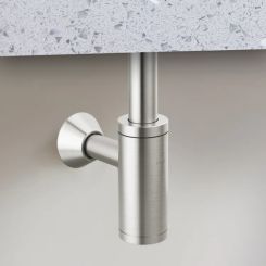 Click here to see  BT041142-NK Brizo Bottle Trap with Escutcheon and Removable Cleanout Cover, Brass, Brilliance Luxe Nickel - BT041142-NK