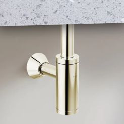 Click here to see  BT041142-PN Brizo Bottle Trap with Escutcheon and Removable Cleanout Cover, Brass, Brilliance Polished Nickel - BT041142-PN