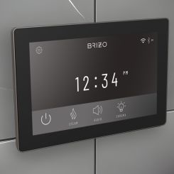 Click here to see  8CN-600S-BNX-L Brizo Mystix Digital Steam Shower Controller, Touchscreen w/ 12 User Presets, Lumicoat Black Onyx - 8CN-600S-BNX-L