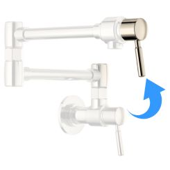 Click here to see Brizo RP100590PN Brizo Rook Wall Mount Pot Filler Faucet Lever Handle Kit, Brilliance Polished Nickel - RP100590PN