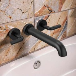 Click here to see  T70435-BLLHP Brizo Litze Wall-Mount Tub Filler with High Flow Ceramic Valve, 9.8 GPM, Matte Black - T70435-BLLHP 