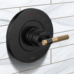 Click here to see  HL60P33-BLGL Brizo Litze Pressure Balance Valve Trim Handle Kit - T-Lever, Matte Black/Brilliance Luxe Gold - HL60P33-BLGL 