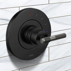 Click here to see Brizo HL60P33-BLSL Brizo Litze Pressure Balance Valve Trim Handle Kit - T-Lever, Matte Black/Brilliance Luxe Steel - HL60P33-BLSL 