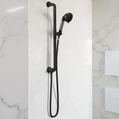Click here to see  85735-BLSL Brizo Litze Slide Bar Hand Shower with 3 Functions, H2OKinetic, WaterSense, 1.75 GPM, Matte Black/Brilliance Luxe Steel - 85735-BLSL