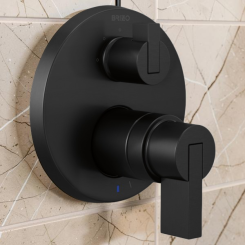 Click here to see Brizo T75P535-BLLHP Brizo Litze Pressure Balance Valve Trim with 3-Function Diverter Trim, Less Handles, Matte Black - T75P535-BLLHP
