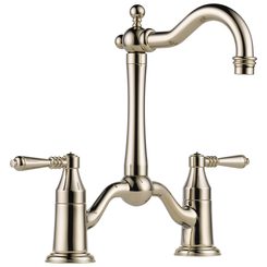 Click here to see Brizo 62636LF-PN Brizo Tresa Two-Handle Bridge Bar/Prep Faucet, Polished Nickel - 62636LF-PN