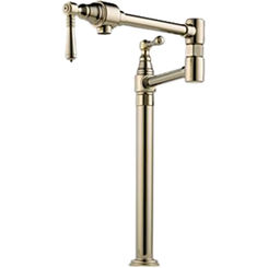 Click here to see Brizo 62710LF-PN Brizo Traditional Deck-Mount Pot Filler Faucet, Polished Nickel - 62710LF-PN
