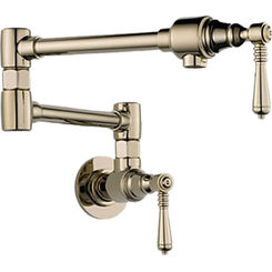 Click here to see Brizo 62810LF-PN Brizo Classic Wall Mount Pot Filler Faucet, Polished Nickel - 62810LF-PN