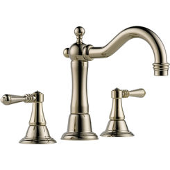 Click here to see Brizo 65336LF-PN Brizo Tresa Two-Handle Widespread Brilliance Polished Nickel Bathroom Faucet with Metal Pop-Up, 1.5 GPM, Quick-Snap, Three-Hole - 65336LF-PN