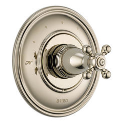 Click here to see BRIZO T66T038-PN Brizo Tresa Sensori Single-Handle Thermostatic Valve Trim, Cross Handle, Brilliance Polished Nickel - T66T038-PN
