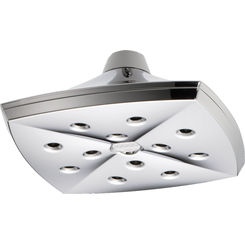 Click here to see BRIZO 81385-PC Brizo Charlotte Polished Chrome 8-1/4in H2Okinetic Raincan Shower Head, Square, Single-Function, 1.75 GPM, WaterSense, Overhead-Mount - 81385-PC