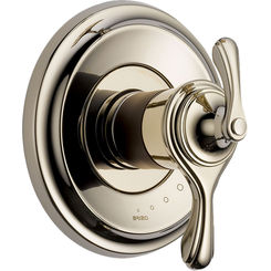 Click here to see BRIZO T60085-PNCO Brizo Charlotte TempAssure Thermostatic Two-Handle Valve Trim, Lever Handles, Cocoa Bronze/Polished Nickel - T60085-PNCO