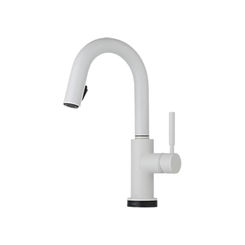Click here to see Brizo 64920LF-MW Brizo Solna SmartTouch Single-Handle Pull-Down Bar/Prep Faucet, Matte White - 64920LF-MW