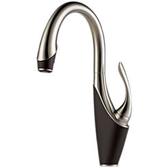 Click here to see Brizo 63055LF-SSCO BRIZO 63055LF-SSCO Vuelo 1H Pulldown Kitchen Faucet Cocoa Bronze/Stainless Steel