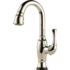 Click here to see Brizo 64903LF-PN Brizo Talo SmartTouch Single Handle Pull-Down Bar/Prep Faucet, Polished Nickel - 64903LF-PN