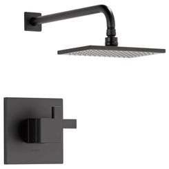 Click here to see BRIZO T60280-BL Brizo Siderna TempAssure Thermostatic Shower Faucet with Single Function Raincan Showerhead, 1.75 GPM, Matte Black - T60280-BL