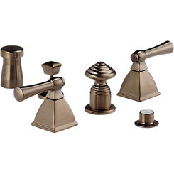 Click here to see Brizo 6340-RB Brizo Vesi Two-Handle Bidet Faucet with Metal Pop-Up Drain, 4-Hole, Lever Handles, Venetian Bronze - 6340-RB
