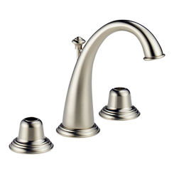Click here to see Brizo 6520LF-BNLHP Brizo 6520LF-BNLHP Providence Two-Handle Widespread Bathroom Faucet, Less Handles, Brushed Nickel