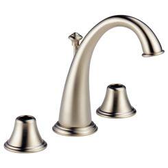 Click here to see Brizo 6526LF-BNLHP Brizo Providence Two-Handle Widespread Brilliance Brushed Nickel Bathroom Faucet with Metal Pop-Up, 1.5 GPM, Three-Hole, Less Handles - 6526LF-BNLHP