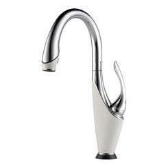 Click here to see Brizo 64355LF-PCMW Brizo 64355LF-PCMW Vuelo Chrome/Matte White Kitchen Faucet