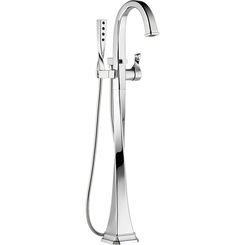 Click here to see BRIZO T70130-PC Brizo Virage Single-Handle Freestanding Tub Filler with H2Okinetic Hand Shower, 1.75 GPM, Lever Handle, ADA, Polished Chrome - T70130-PC