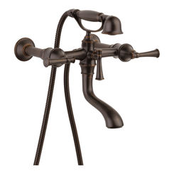 Click here to see Brizo T70305-RB Brizo T70305-RB Baliza Venetian Bronze Two Handle Freestanding Tub Filler 