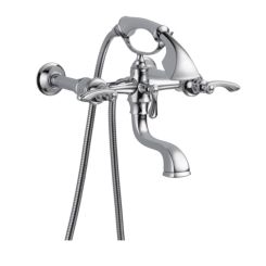 Click here to see BRIZO T70385-PC Brizo Charlotte Two-Handle Multi-Mount Tub Faucet Trim with 1.75 GPM Hand Shower, Bi-Directional Diverter, Lever Handles, Polished Chrome - T70385-PC