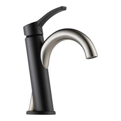 Click here to see Brizo 65075LF-BNBL Brizo Odin Single-Handle Brilliance Brushed Nickel/Matte Black Bathroom Faucet, 1.5 GPM, Single-Hole, Ceramic Disk Cartridge, Less Drain - 65075LF-BNBL
