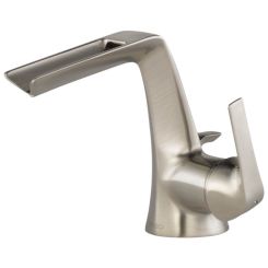 Click here to see Brizo 65051LF-NK Brizo Sotria One-Handle Bathroom Faucet with Metal Pop-Up Drain, Single-Hole, Channel Spout, 1.5 GPM, Brilliance Luxe Nickel - 65051LF-NK