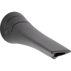 Click here to see Brizo RP74644BL Brizo Sotria Wall Mounted Matte Black Tub Spout with Pull-Up Diverter, Solid Brass, 1/2-inch Connection Size - RP74644BL