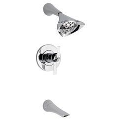 Click here to see Brizo T60450-PC Brizo Sotria TempAssure Thermostatic Tub/Shower Faucet with H2Okinetic Rain Showerhead, 1.75 GPM, Two-Handle, Lever Handles, Polished Chrome - T60450-PC