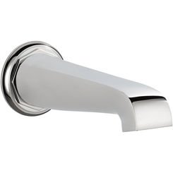 Click here to see DELTA FAUCETS COMPANY RP78582PC Brizo Rook Wall Mounted Chrome Tub Spout Non-Diverter, Solid Brass, 1/2-inch Connection Size - RP78582PC