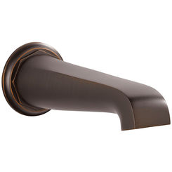Click here to see Brizo RP78582RB Brizo Rook Wall Mounted Venetian Bronze Tub Spout Non-Diverter, Solid Brass, 1/2-inch Connection Size - RP78582RB