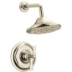 Click here to see  T60261-PN Brizo Rook TempAssure Thermostatic Shower Trim with Multi-Function Showerhead, WaterSense, 1.75 GPM, Brilliance Polished Nickel - T60261-PN